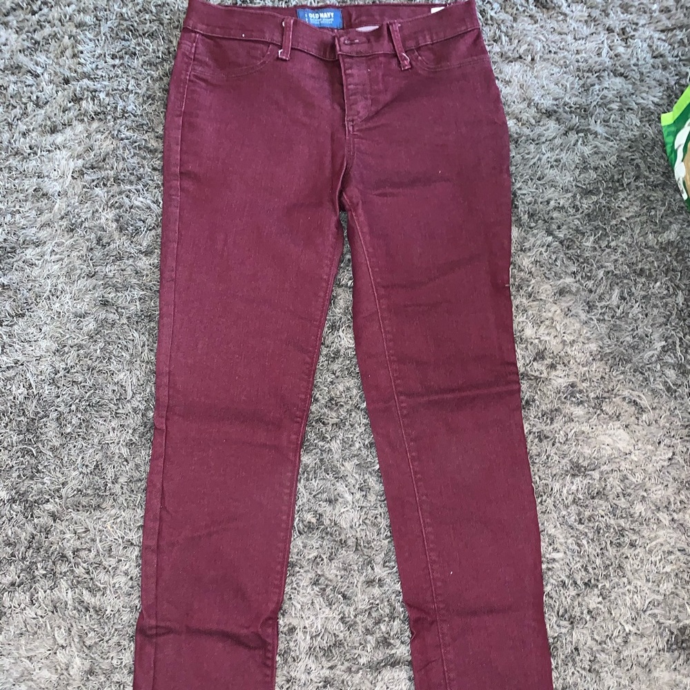Maroon jeans